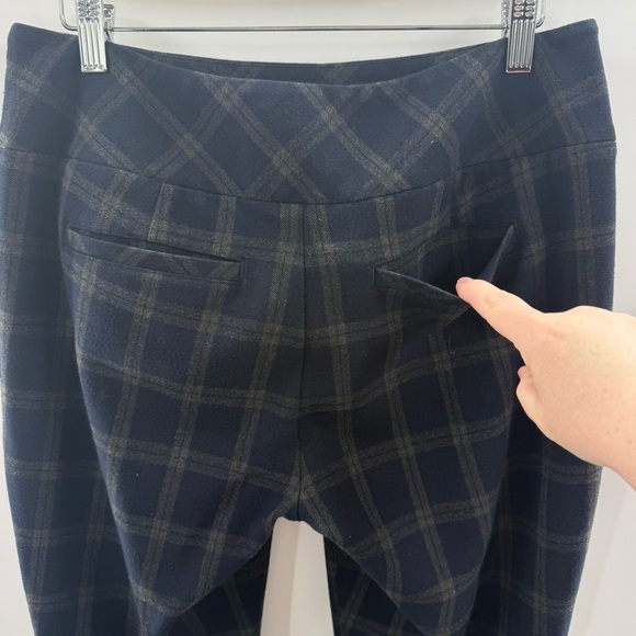 Cabi Connery Plaid Green Navy Blue Trouser Pants Tartan Style #3572 Size 6 - Picture 8 of 12